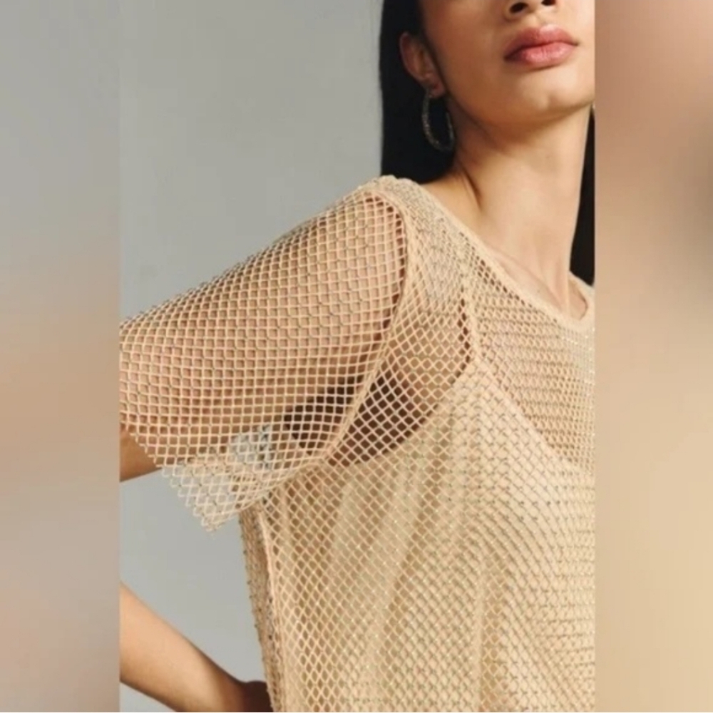 Sunday In Brooklyn Mesh Rhinestone Top - Picture 6 of 12